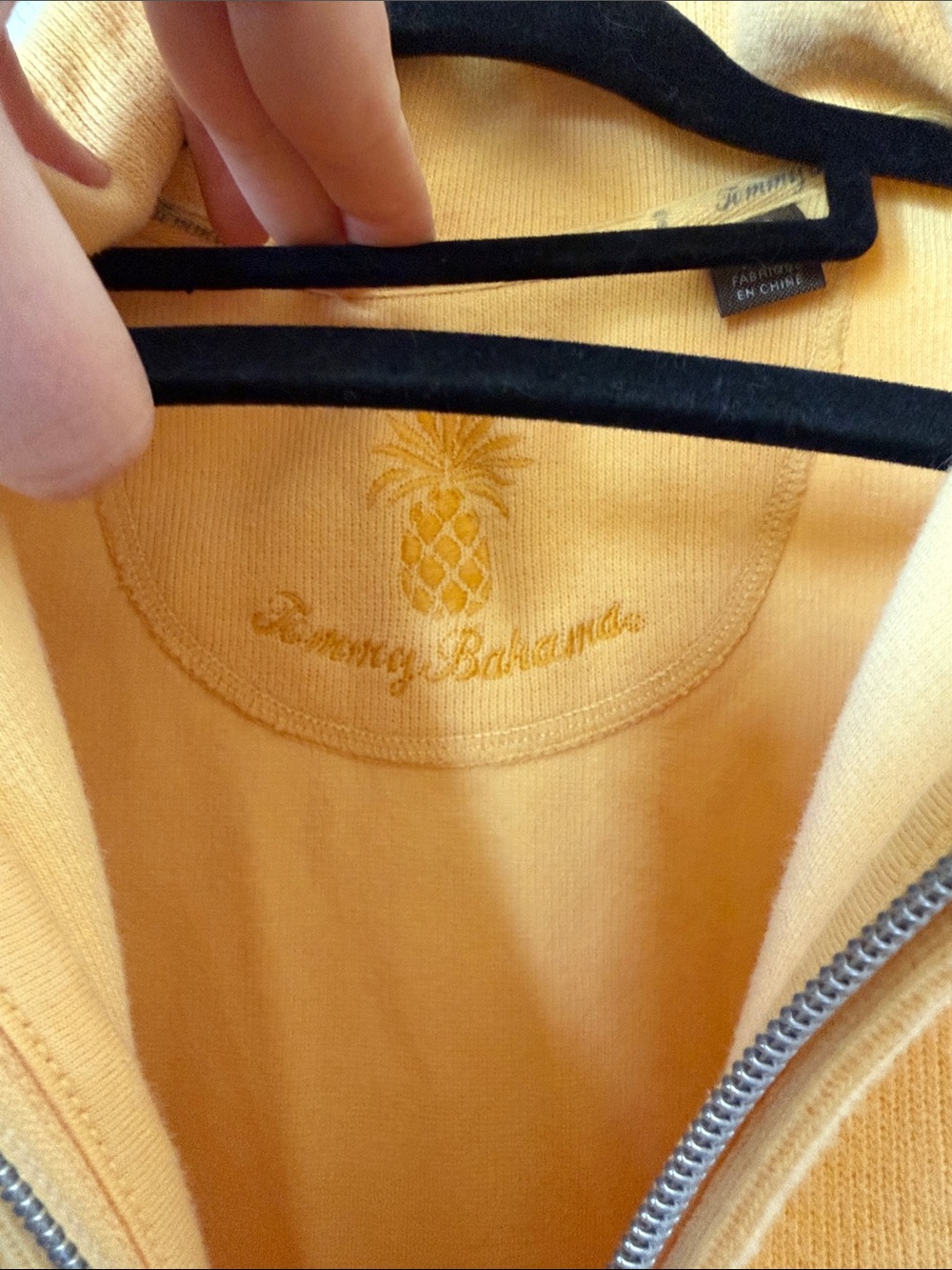 SOLD ⬇️⭐️ Tommy Bahama Women’s Pale Yellow Full-Zip Sweater Jacket Size L - Picture 2 of 8
